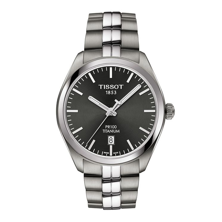 Tissot Pr 100 Mens Titanium Bracelet Watch