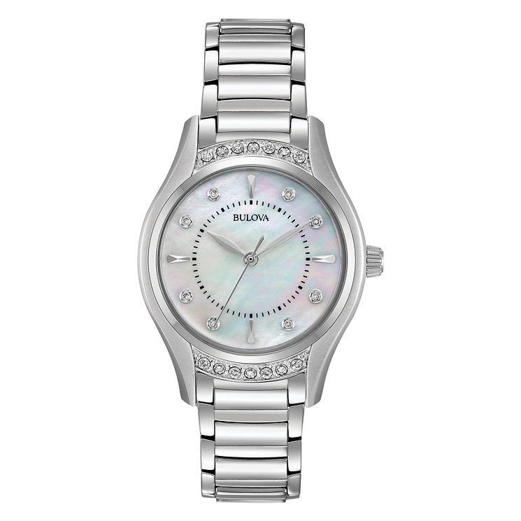 Bulova Diamond Ladies Stainless Steel Bracelet Watch