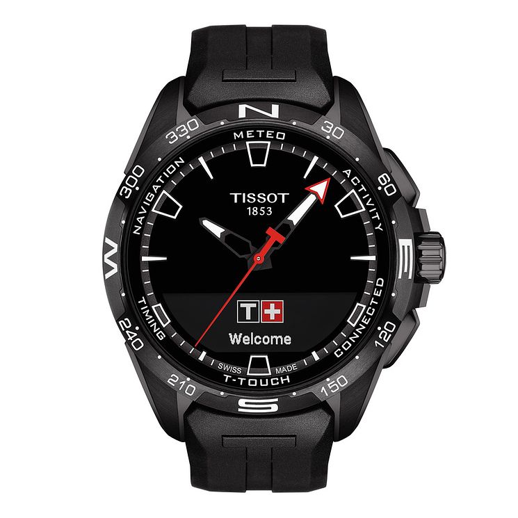 Tissot T-touch Connect Solar Mens Black Rubber Strap Watch