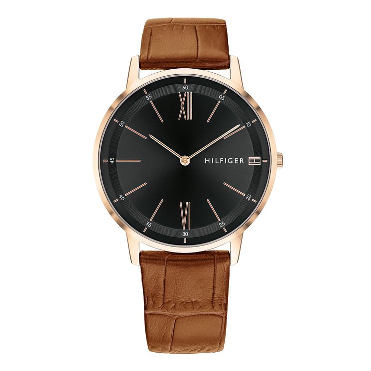 Tommy Hilfiger Brown Leather Strap Watch