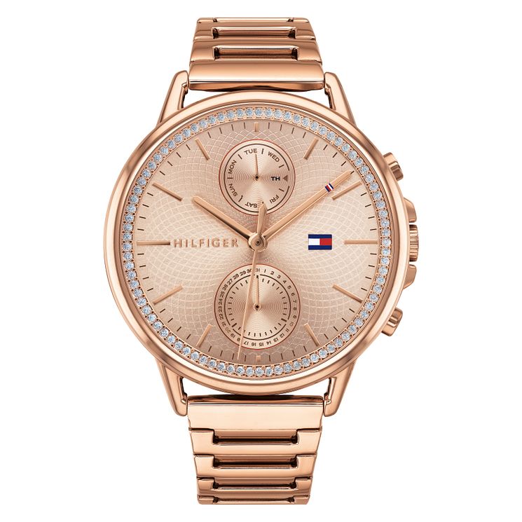 Tommy Hilfiger Carly Ladies Rose Gold Tone Bracelet Watch
