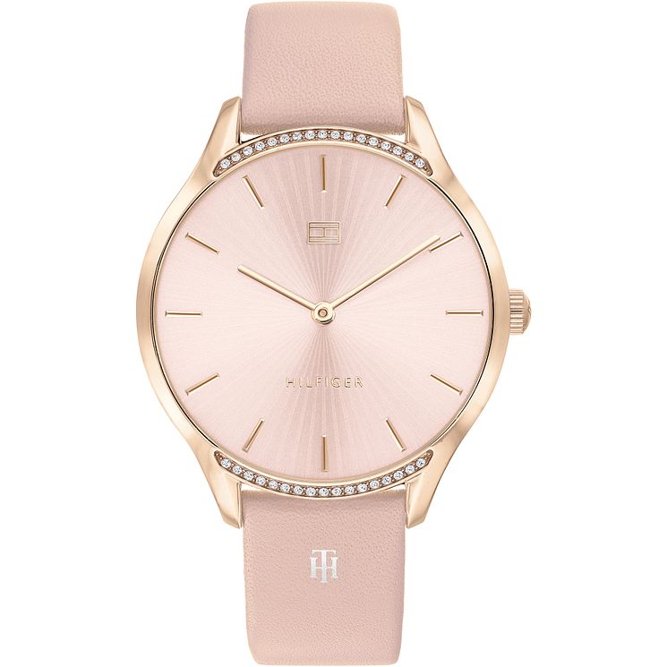 Tommy Hilfiger Ladies Pink Leather Strap Watch