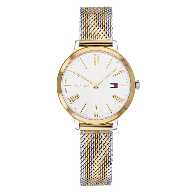 Tommy Hilfiger Ladies Two Tone Mesh Bracelet Watch
