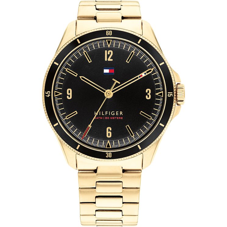 Tommy Hilfiger Mens Yellow Gold Tone Bracelet Watch