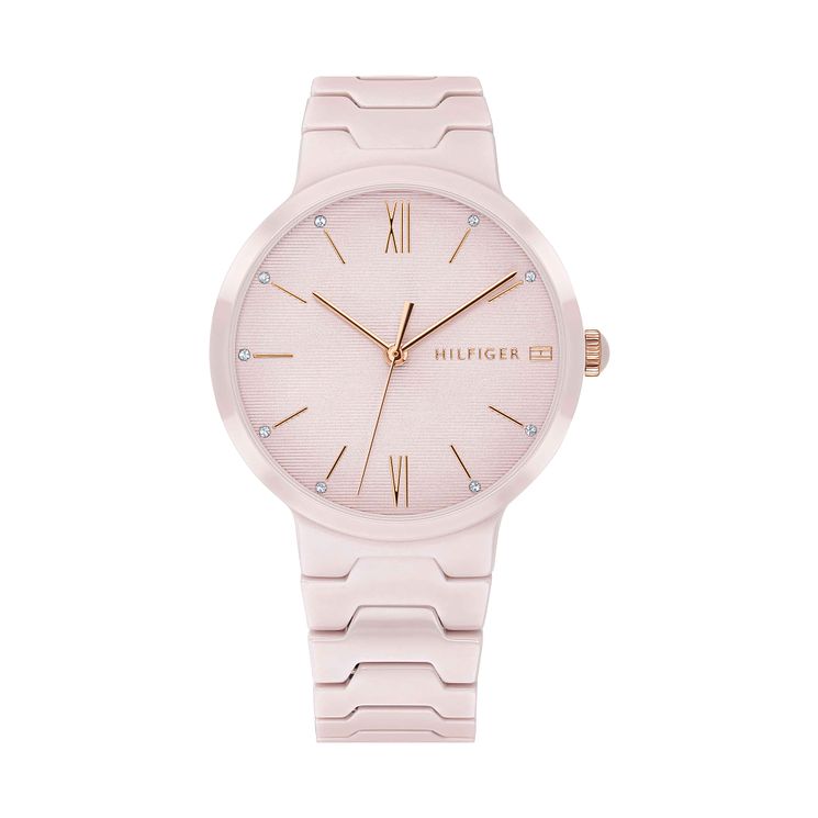 Tommy Hilfiger Pink Ceramic Bracelet Watch