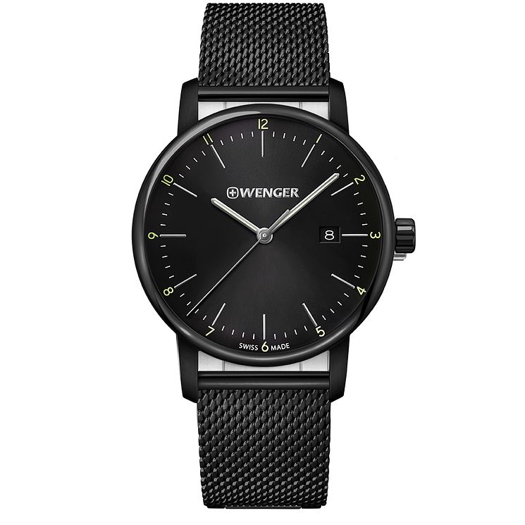 Wenger Urban Classic Mens Black Bracelet Watch