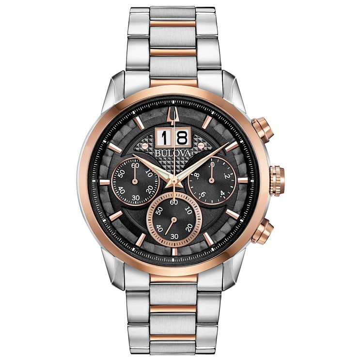 Bulova Sutton Mens Two Tone Bracelet Watch