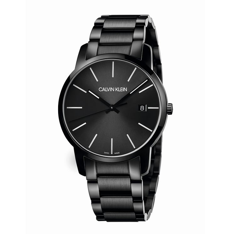 Calvin Klein City Mens Black Stainless Steel Bracelet Watch