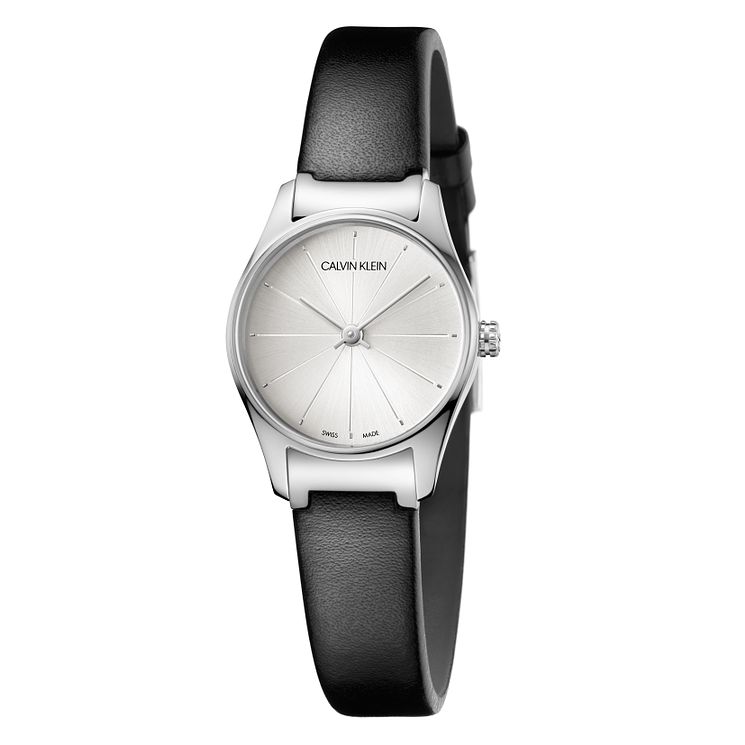 Calvin Klein Ladies Classical Black Strap Watch