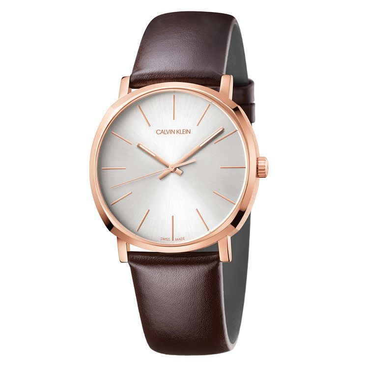 Calvin Klein Posh Mens Brown Strap Watch