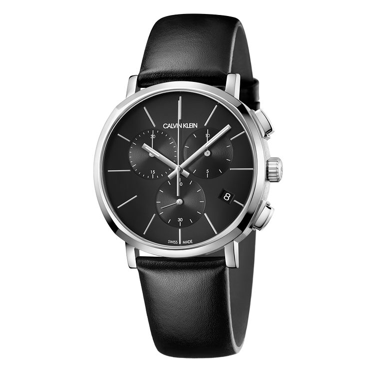 Calvin Klein Posh Mens Chronograph Black Strap Watch