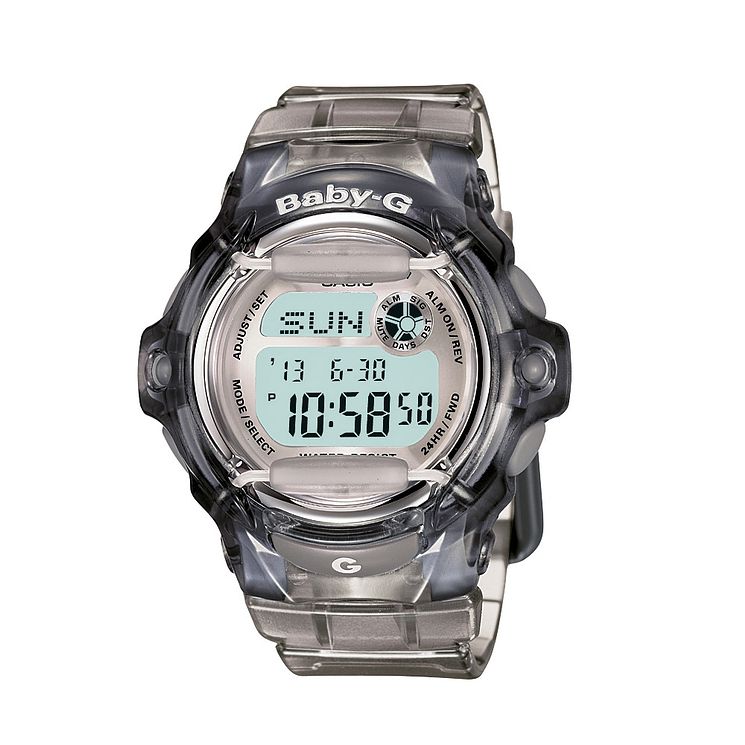 Casio Baby-g Ladies Grey Rubber Strap Watch