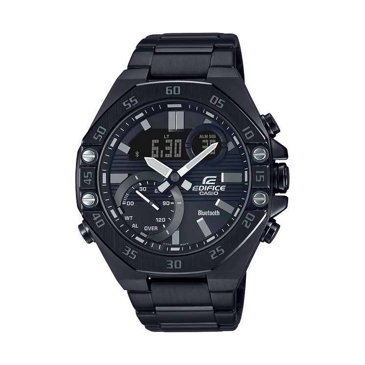 Casio Edifice Mens Black Ip Bracelet Watch