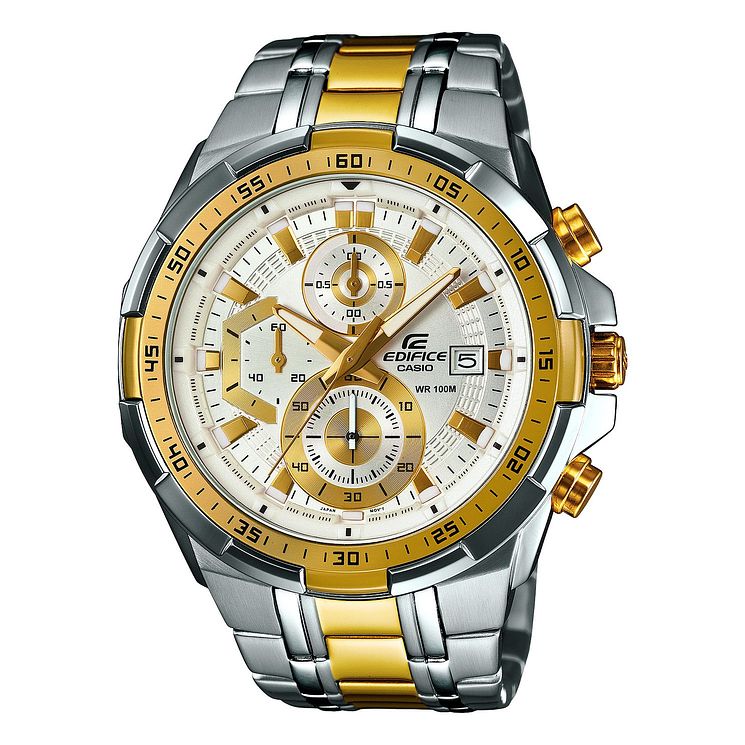 Casio Edifice Mens Two Tone Stainless Steel Bracelet Watch