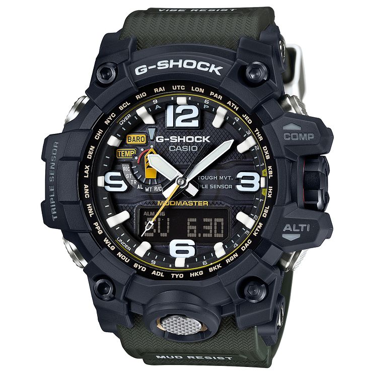 Casio G-shock Mens Mudmaster Khaki Resin Strap Watch