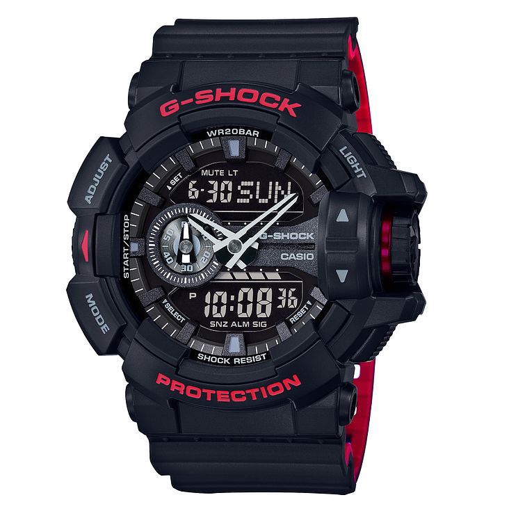 Casio G-shock Mens World Time Black Resin Strap Watch