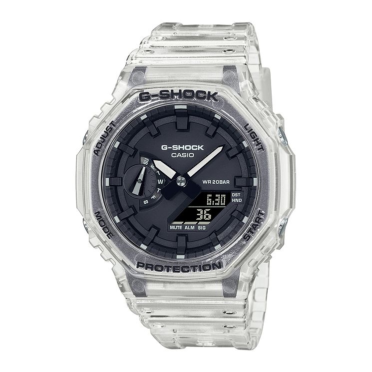 Casio G-shock Skeleton Mens Clear Resin Strap Watch