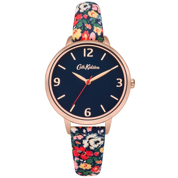 Cath Kidston Ladies Navy Fabric Strap Watch