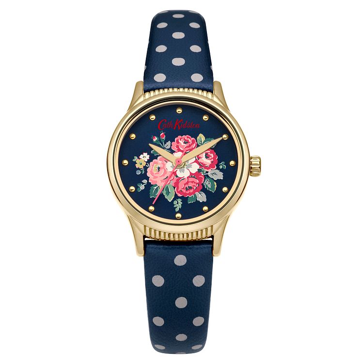 Cath Kidston Ladies Navy Pu Strap Watch