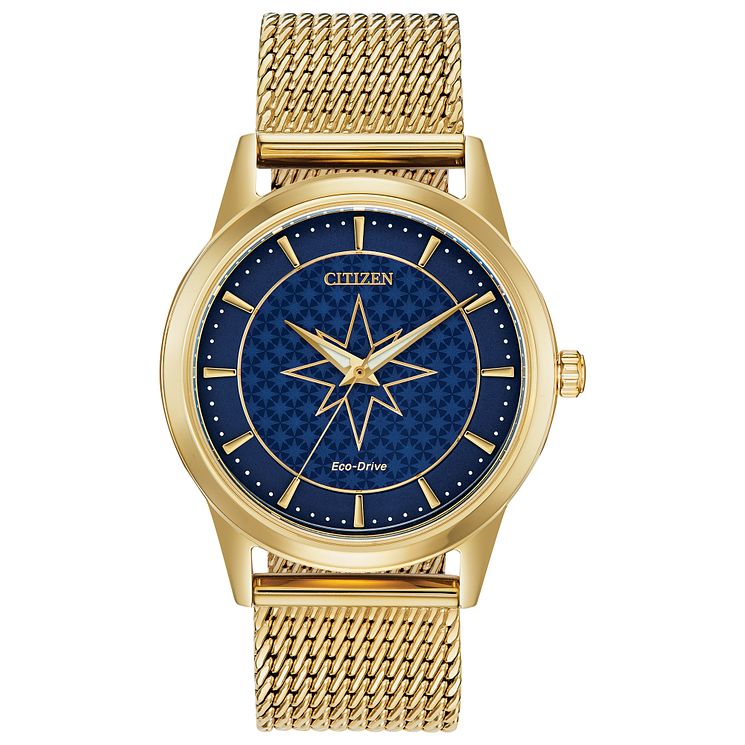 Citizen Captain Marvel Gold Tone Bracelet Watch