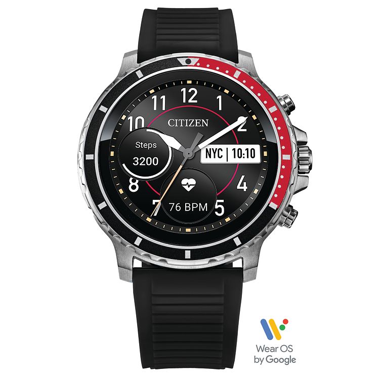Citizen Cz Smart Hr Heart Rate Silicone Strap Smartwatch