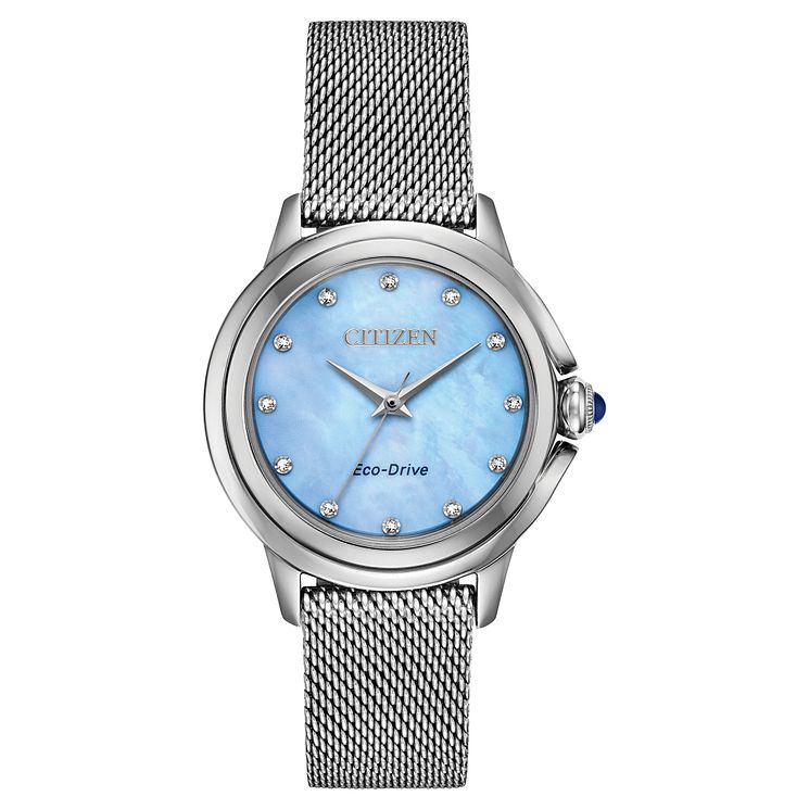 Citizen Eco-drive Ceci Diamond Ladies Mesh Bracelet Watch