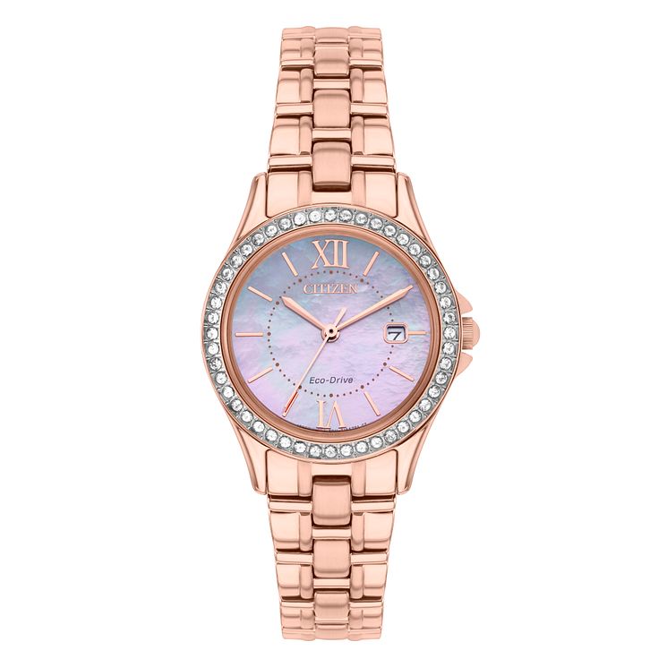 Citizen Eco-drive Ladies Rose Gold-plated Bracelet Watch