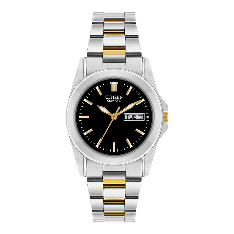 Citizen Ladies Quartz Stainless Steel Black Dial Watch