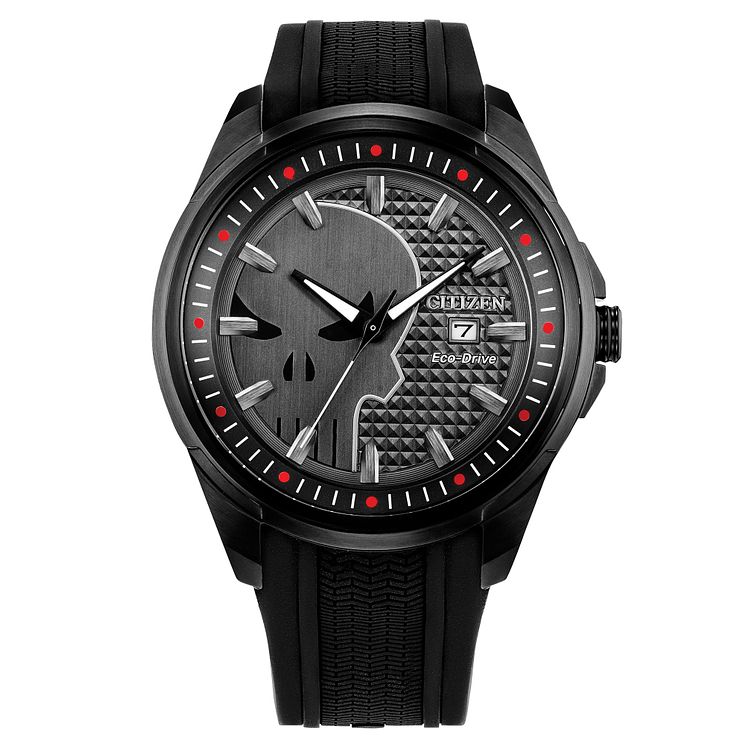 Citizen Marvel Punisher Black Ip Bracelet Watch