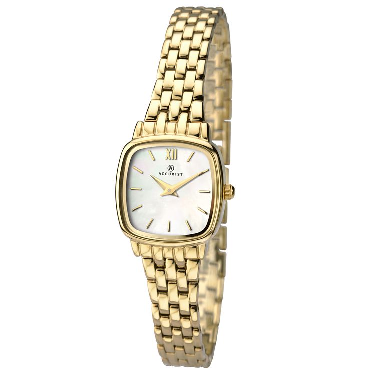 Accurist Ladies Tonneau Dial Gold-plated Bracelet Watch