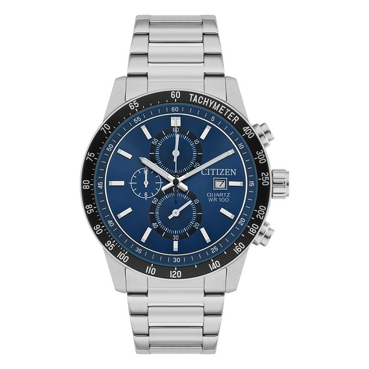 Citizen Mens Blue Dial Stainless Steel Bracelet Watch