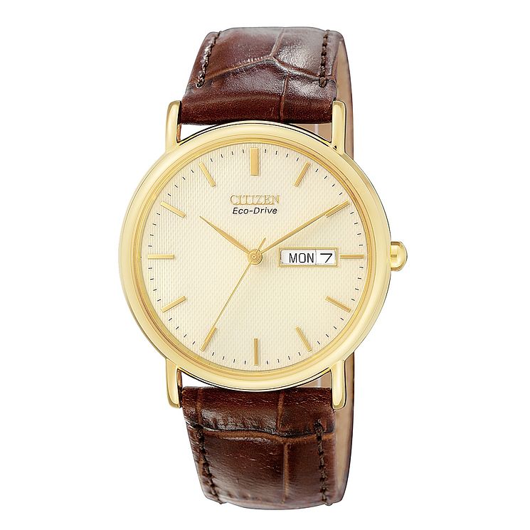 Citizen Mens Gold-plated Eco-drive Watch