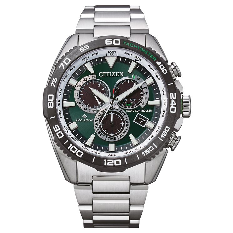 Citizen Promaster Land Mens Stainless Steel Bracelet Watch