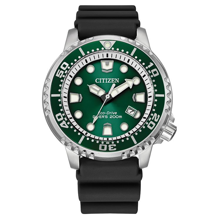 Citizen Promaster Marine Mens Black Resin Strap Watch