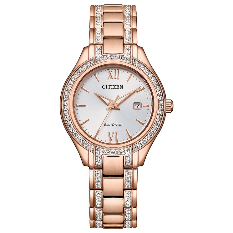 Citizen Silhouette Crystal Rose Gold Tone Bracelet Watch