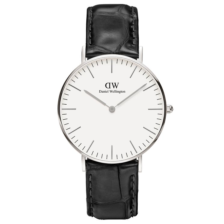 Daniel Wellington Reading Ladies Black Leather Strap Watch