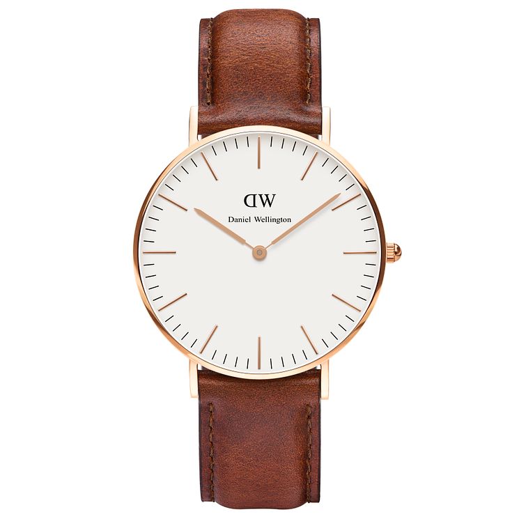 Daniel Wellington St Mawes Ladies Brown Leather Strap Watch