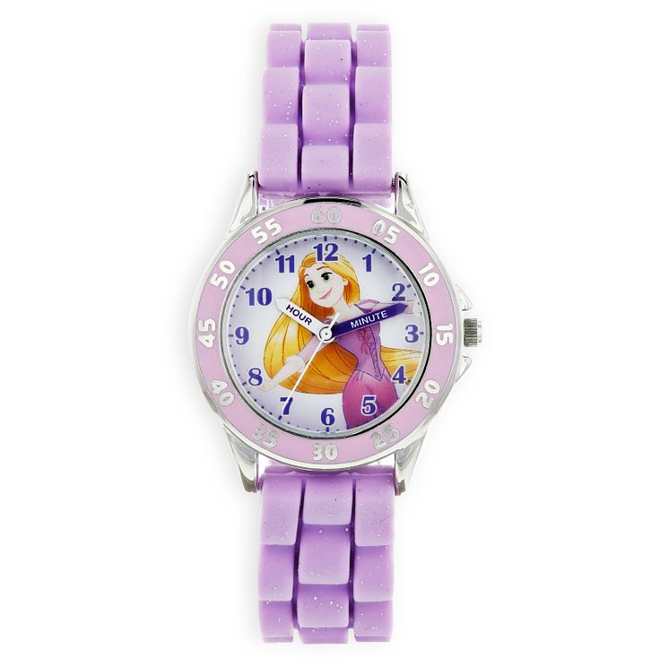 Disney Rapunzel Childrens Purple Rubber Strap Watch