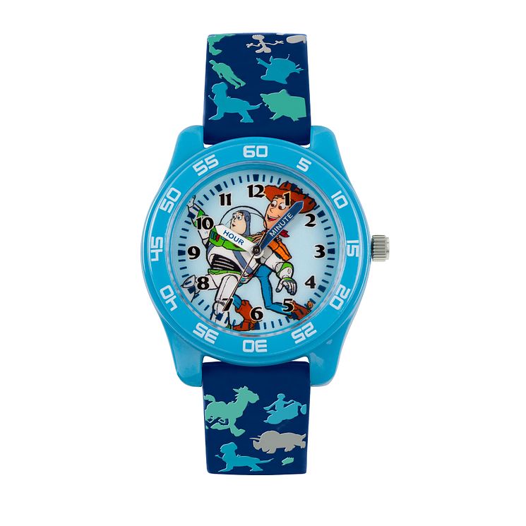 Disney Toy Story 4 Blue Patterned Strap Time Teacher Watch