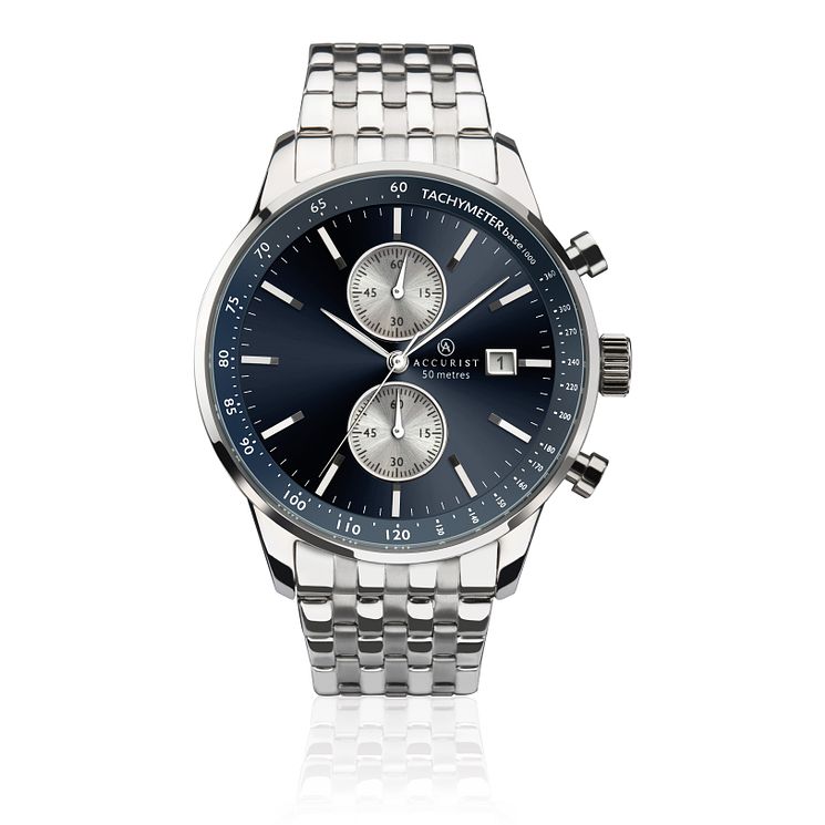 Accurist Mens Chronograph Stainless Steel Bracelet Watch
