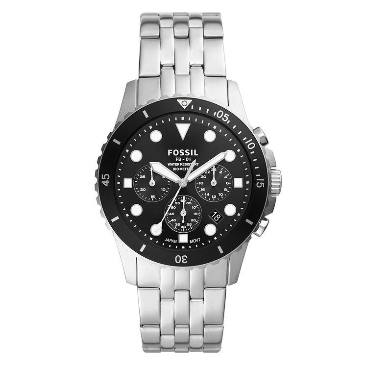 Fossil Fb-01 Chronograph Mens Stainless Steel Watch