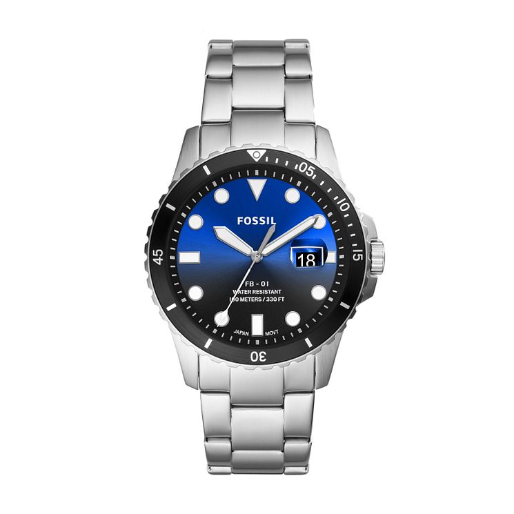 Fossil Fb-01 Mens Stainless Steel Bracelet Watch