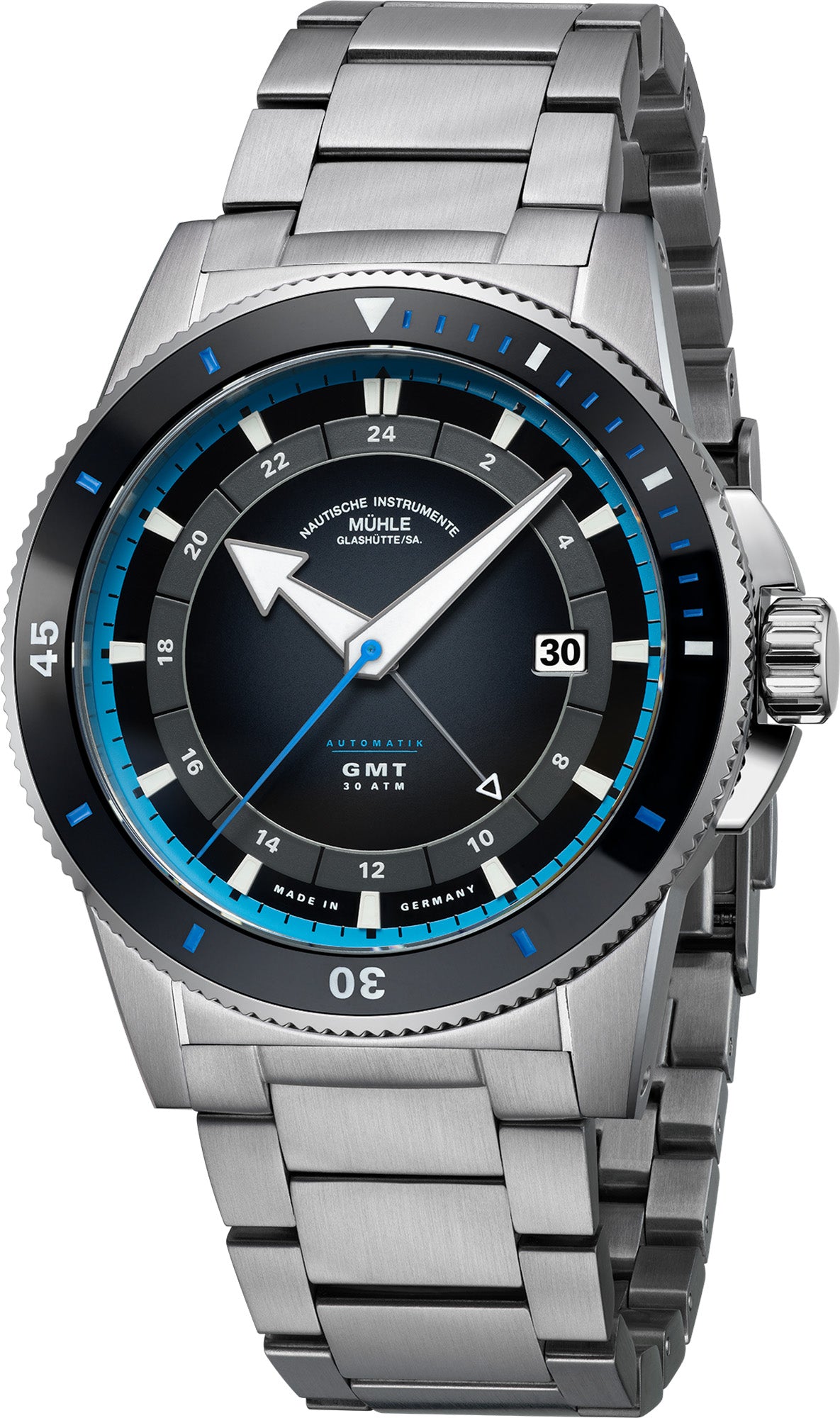 Muhle Glashutte Sportivo Travel Gmt Bracelet