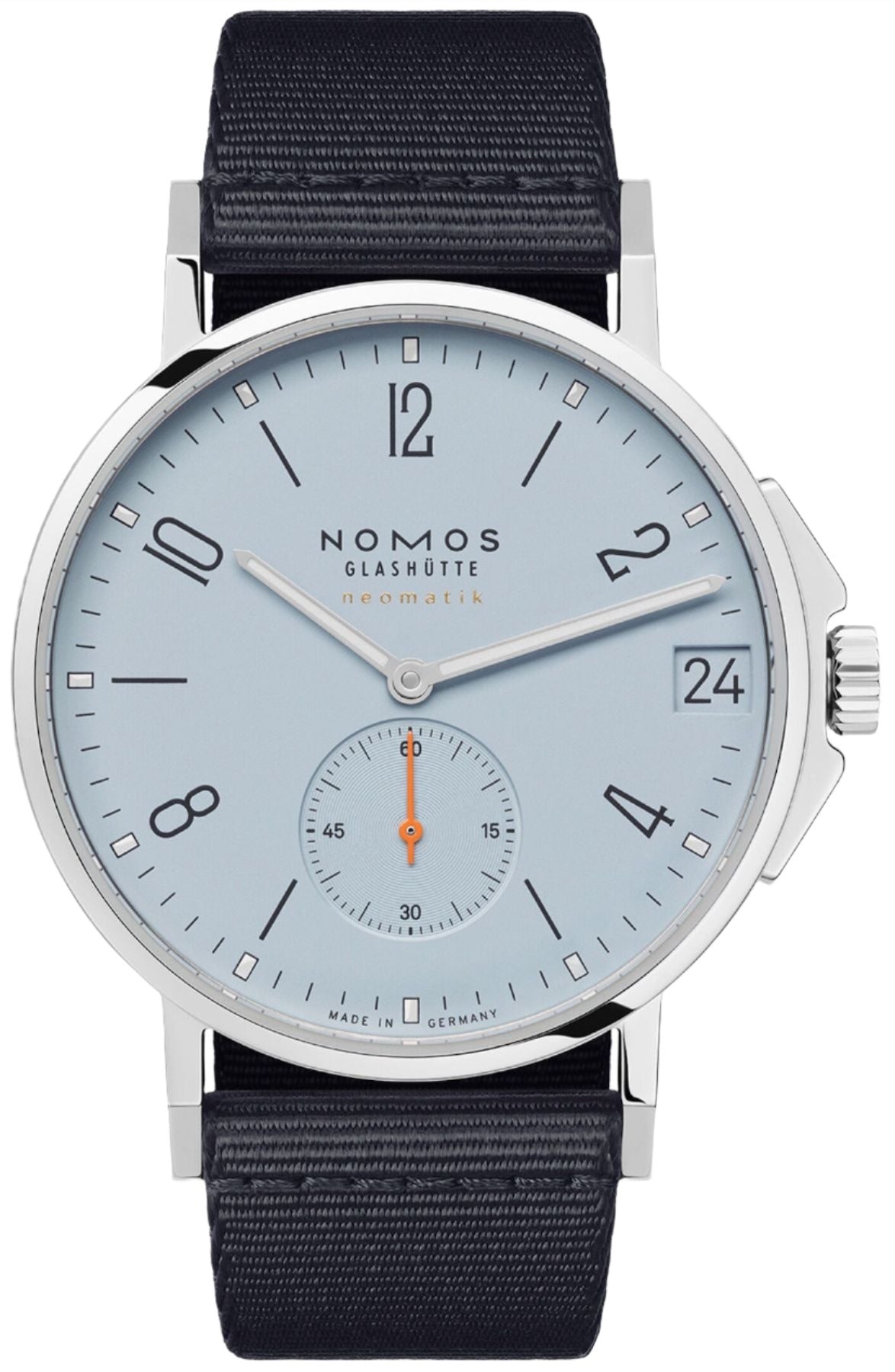 Nomos Glashutte Ahoi Neomatik 38 Date Sky Sapphire Crystal