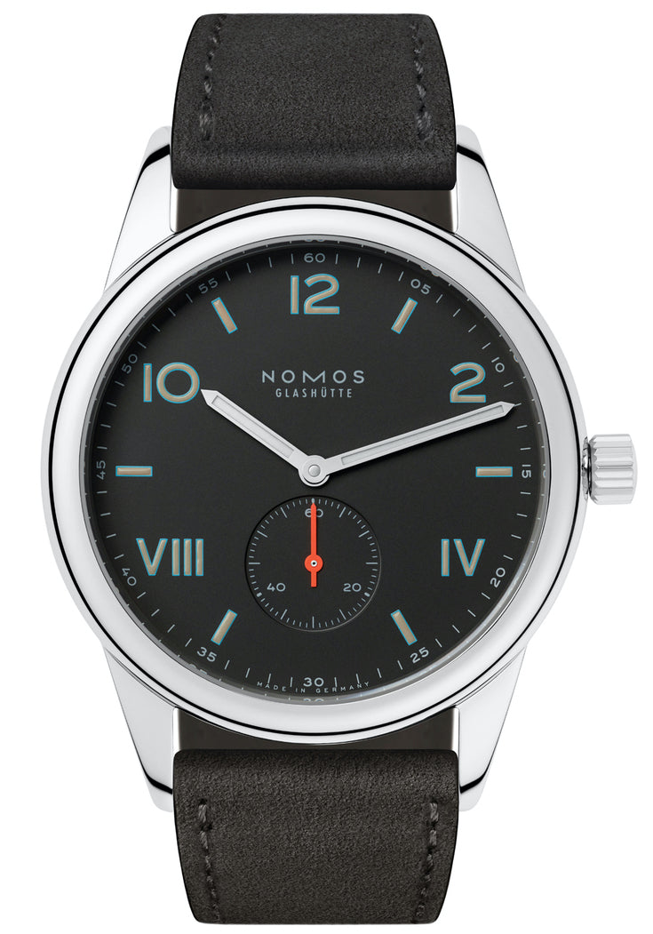 Nomos Glashutte Club Campus 38 Nacht Sapphire Crystal