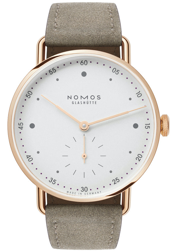 Nomos Glashutte Metro Rose Gold 33 Sapphire Crystal