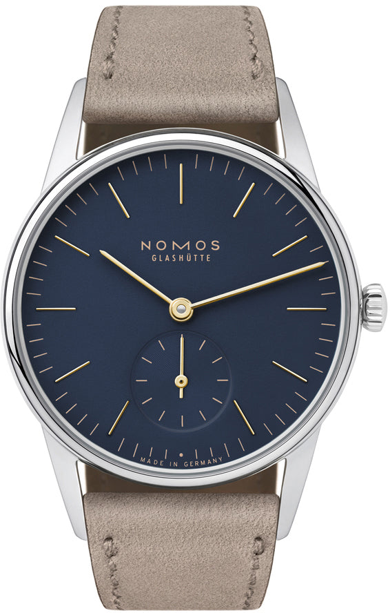 Nomos Glashutte Orion 33 Midnight Blue Sapphire Crystal