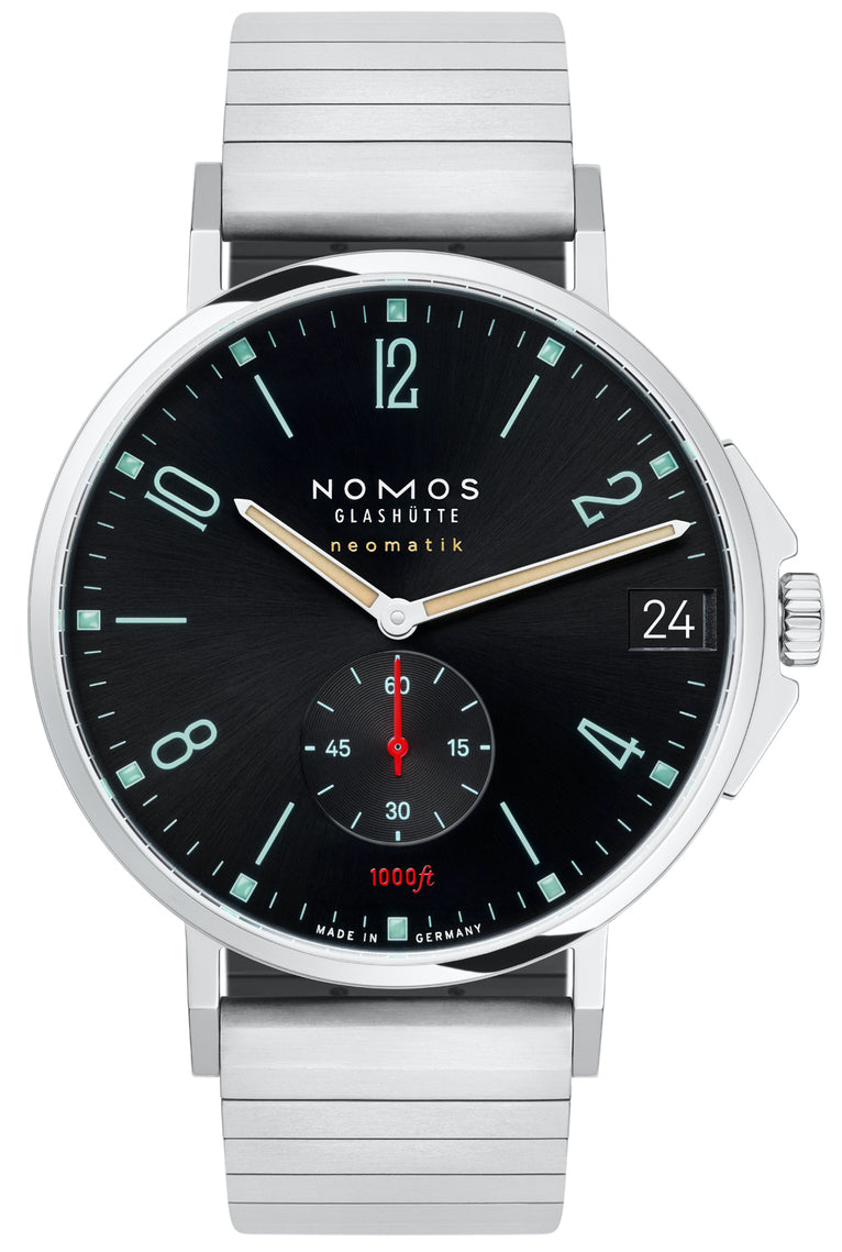 Nomos Glashutte Tangente Sport Neomatik 42 Date Marine Black Sapphire Crystal