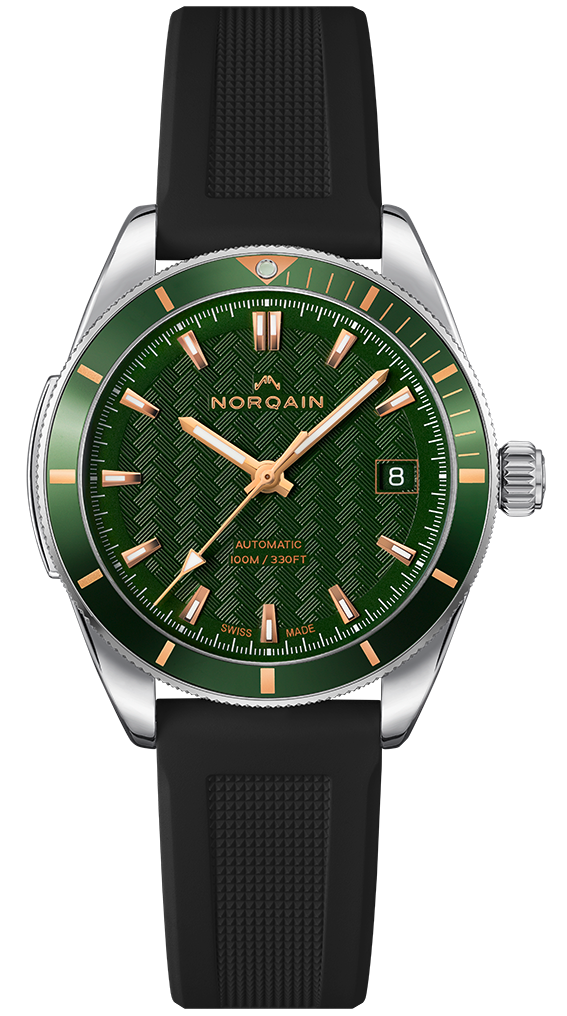 Norqain Adventure 37mm Green & Gold Black Rubber