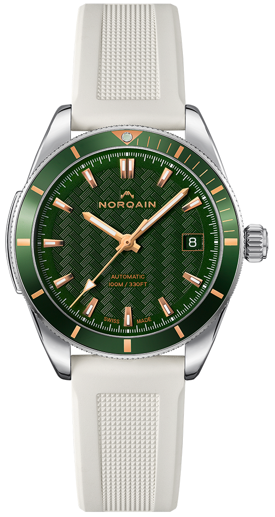 Norqain Adventure 37mm Green & Gold White Rubber